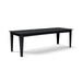 Alfresco dining table in black, 95 inches wide, largest size option for outdoor entertaining.