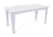 Alfresco dining table in cloud white, 72-inch length, classic outdoor table option.