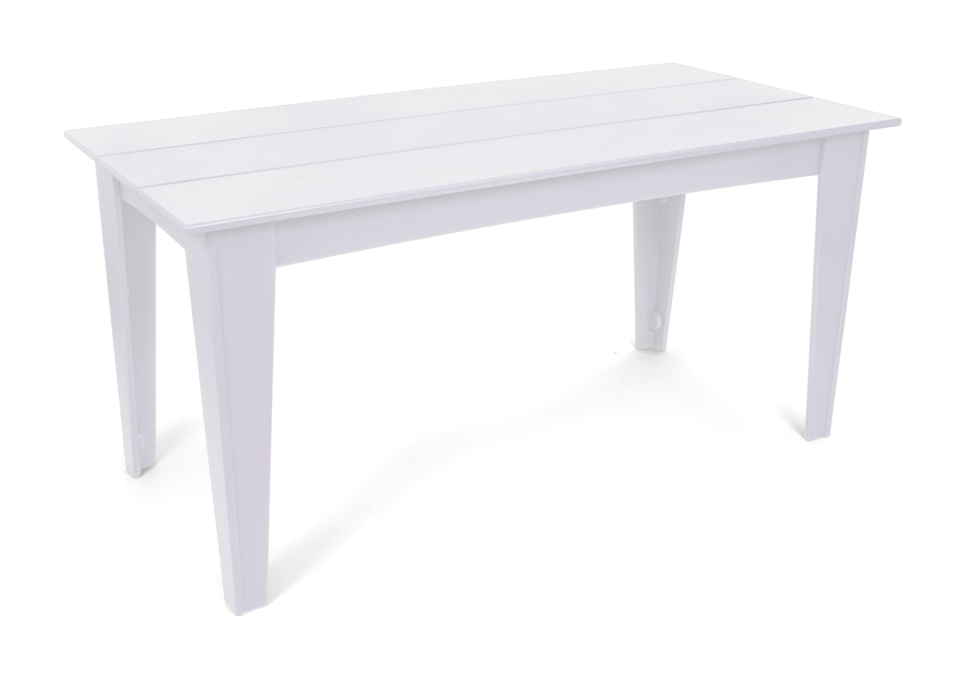 Alfresco dining table in cloud white, 72-inch length, classic outdoor table option.
