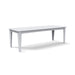Alfresco dining table in driftwood, 95-inch length for large outdoor gatherings.