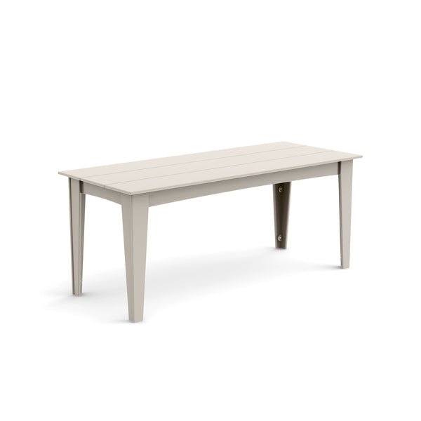 Alfresco dining table in fog finish, 72-inch length for versatile outdoor dining.