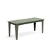 Alfresco dining table in sage, 72 inches long, earth-toned outdoor dining table.