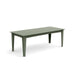 Alfresco dining table in sage green, 82-inch width for natural outdoor settings.