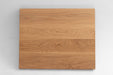 Rectangular white oak table top with natural grain and uniform finish