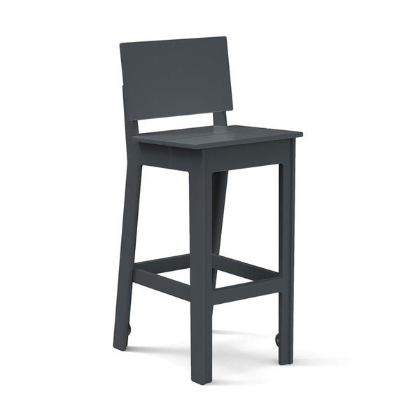 Dark gray bar stool on a white background